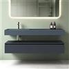 Mai & Mai Mobile Bagno Sospeso150x48x25cm, Mobile da Bagno con Lavabo in Antracite opaco, Antracite opaco, Seria Up