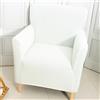 Highdi Copripoltrona con Braccioli in Tessuto Jacquard Elasticizzato, Copridivano 1 Posto Fodere per Poltrona Antiscivolo Antimacchia per Bar Soggiorno Camera da Letto Club (Bianco)