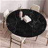 Highdi 3D Tovaglia Rotonda con Bordo Elastico, Copritavolo Rotondo con Antiscivolo Elastico Tovaglie Rotonde Antimacchia per Salotto caffè Pranzo Giardino (70cm,Marmo 6)