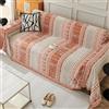 Highdi Antiscivolo Extra Large Telo Copridivano, Copri Divano con Frange Decorative, Copridivano AntiGraffio Protezione per Mobili e Divano, Stile Moderno Copridivani (Arancione,180x380cm)
