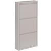 Decor Space Scarpiera Slim in metallo con ante basculanti porta scarpe salvaspazio da interno ed esterno Made in Italy (Tortora, 3 Ante Doppia Profondità)
