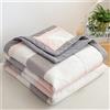 Highdi Piumino Estivo Matrimoniale, Motivo Scozzese Microfibra Extra Morbido Trapunta Matrimoniale, Bedding Piumino, Piumone Leggero per Tutte Le Stagioni (200x230cm,Plaid Bianco Grigio)