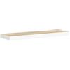 Roanoer Scaffale sospeso 90 x 23,5 cm, effetto rovere e bianco, moderna mensola da parete in MDF con fissaggio invisibile, scaffale da parete stabile come libreria o ripiano decorativo