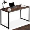 tectake® Scrivania Moderna, Scrivania Regolabile In Altezza, Design Industriale, in Legno, Struttura In Acciaio, Tavolo da Studio o da Ufficio - 140x59x76,5 cm, Industriale Scuro