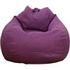 Highdi Pouf Poltrona Sacco Bambini & Adulti Bean Bag Fodera per Sacco di Fagioli per Decorazione della Soggiorno Camera Giardino Salotto Balcone, Senza Ripieno (Viola,90x110cm)