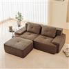 Luscriate L Divano Piccolo, Divano Modulare Senza Struttura Combinabile Liberamente, Divano Premium in Velluto Loveseat Senza Montaggio, Divano Moderno per Soggiorno e Camera da Letto Marrone 2 Posti+