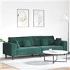 sephironlbb Divano verde scuro, 250 x 77 x 76 cm, in velluto, a 4 posti, con anima a molle, arredo imbottito moderno, per soggiorno, soggiorno, camera degli ospiti, seduta comoda e struttura durevole