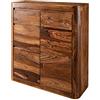 MASSIVMOEBEL24.DE Com Sheesham/palissandro TORONTOÿ#238, Colore:marrone scuro cerato, Misure:100x37x111 cm (LxPxA)