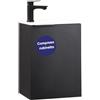 Kometmöbel Mobile Bagno con Lavabo 40cm preassemblato piccolo lavabo con mobiletto (Nero 40cm con maniglia, Con Rubinetto Nero)