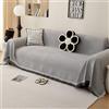 Highdi Telo Copridivano, Copri Divano con Frange Decorative, Copridivano AntiGraffio Gatto Protezione per Mobili e Divano, Copridivani 1 2 3 4 Posti (90x240cm,Grigio Chiaro)
