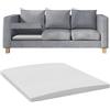 Duscdesp Pannelli di supporto per divano, 50 x 50 cm, cuscino di supporto per divano, letto, divano, divano, divano, divano, divano (bianco e 1 pezzo)
