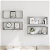 Tonture Set di 4 scaffali a cubo, in legno Sonoma, 60 x 15 x 23 cm, per soggiorno, camera da letto, cucina, ufficio, salvaspazio e versatile