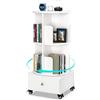 HUOLE Libreria autoportante in legno per soggiorno, camera da letto, ufficio, 40 x 40 x 88,5 cm (2 ripiani) - bianco