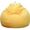 Highdi Pouf Poltrona Sacco Bambini & Adulti Bean Bag Fodera per Sacco di Fagioli per Decorazione della Soggiorno Camera Giardino Salotto Balcone, Senza Ripieno (Giallo,100x120cm)