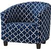 Highdi Copripoltrona 1 Posto Chesterfield Elasticizzato, Poltrona Club da Cocktail Lavabile Antiscivolo Rimovibile Tub Chair Copripoltrona per Bar Soggiorno Caffetteria (Blu Navy)