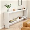 Wetsfgdg Consolle Ingresso Stretta, Tavolo Console Moderno, Tavolino da Divano con Stazione, 5 Ripiani, Legno, per Soggiorno Corridoio Camera(100×15×70cm)