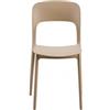Cribel Sedie Set 6 Elvira Plus In Polipropilene - Sedie da Cucina e Sala da Pranzo, Stile Minimal, Leggere e Resistenti, Facili da Pulire, per Interno ed Esterno (TORTORA)