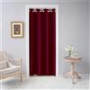 Odot Tende Oscuranti Interni 1 Pezzo, Tinta Unita Tende per Porta con Occhielli, Tende Termica Isolante, Tenda Divisore per Soggiorno Camera da Letto (80x150cm,Rosso Bordeaux)