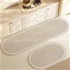 Highdi Tappeto Cucina Antiscivolo Tappeto Passatoia Cucina Lavabile Tappeto da Cucina Lungo Tappeti Runner Asciugatura Rapida Tappeto Corridoio per Ingresso Soggiorno Bagno (50x80cm,Marrone Chiaro)