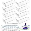Gokelomg Scaffali galleggianti per portascarpe montati della parete, set da 8 scaffali galleggianti in acrilico trasparente per la collezione di sneaker vetrina
