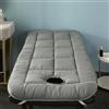 Highdi Materasso per Lettino da Massaggio con Foro, Materasso per SPA Pieghevole Morbido e Confortevole Portatile Letto Materasso per Massaggi nei Saloni di Bellezza (80x190cm,Rotondo-Grigio)