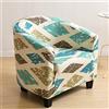 Highdi Copripoltrona 1 Posto Elasticizzato Stampato Moderna Fodere Copripoltrona da Cocktail Chesterfield Universale Lavabile Rimovibile Fodera per Poltrona per Hotel Salotto (Beige)
