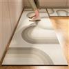 Highdi Tappeto Cucina Antiscivolo Tappeto Passatoia Cucina Lavabile Tappeto da Cucina Lungo Modello di LineaTappeti Runner Tappeto Corridoio per Ingresso Soggiorno Bagno (Grigio Chiaro,60x180cm)