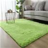 Highdi Tappeto Salotto Moderno Colore Solido Avanzato Tappeto Shaggy a Pelo Lungo Tappeto Camera da Letto Soffice Antiscivolo Lavabile Tappeti Moderni per Soggiorno (100x200cm,Verde)