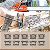Serenophile Catena per motosega, maglie di trasmissione, parti di ricambio, rivetti preimpostati, passo 3/8, calibro 1,3 mm, tipi semplici e preimpostati, confezione da 10 per Stihl Husqvarna