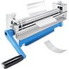 Generic Macchina piegatubi manuale per piastre metalliche, piegatrice a rullo completo con 2 rulli scorrevoli rimovibili da 11,8 pollici per progetti di formatura del metallo