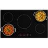 Shally Dogan Lux Piano Cottura ad Induzione in Vetroceramica con 5 Fornelli, Fornello per Cottura Omogenea, Controllo Touch e Protezione Surriscaldamento, Cucina Design Moderno