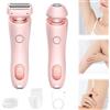 Hliloy Beautibloom - Rasoio elettrico Beautibloom, rasoio elettrico Livora, The Smooth Shave Pro, 2 in 1, rasoio elettrico da donna, per ascelle e gambe (rosa)