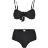 Urban Classics Ladies High Waist Balcony Bikini Set, Nero, S Donna