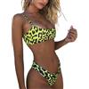 YDYAENIO Bikini Donna Costume da Bagno Donna Costumi Bikini leopardati Femminile Sexy Spiaggia(Yellow,L)