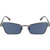 Calvin Klein Women's Sunglasses CK24110S - Light Gunmetal with Solid Light Blue Lens