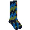 Gallo Calze lunghe uomo blu fantasia geometrico colorato