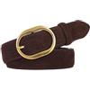 GMVZGQW Cintura in velluto da donna in pelle vintage decorativa con cintura jeans donna per abbinare, Caffè, 100cm