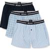BOSS Tessuto 3P Boxer a Pantaloncino, Blu Aperto 465, L (Pacco da 3) Uomo