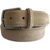 QUAMOD cintura uomo in pelle scamosciata larga 3,5 cm- 4 cm (35mm-40mm) | blu navy, marrone, taupe, nero, grigio, cognac | scamosciato con confezione regalo | produzione ecologica e leale