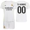 Real Madrid - Kit 1ª Equipazione 2025-2026 | Maglia Personalizzabile + Pantaloni | Bianco Classico | Tessuto Traspirante | Ideale per Tifosi, bianco, Talla única-12 años