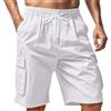 Generico Pantaloncini Uomo Estivi Taglie Forti Comoda Pantaloni Corti Cargo Uomo Shorts Traspirante Elasticizzata Larghi Bermuda al Ginocchio Pantaloncini da Spiaggia Casual Shorts con 6 Tasche