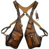 BeVistoso Borsa a Tracolla da Uomo in Pelle, Borsa a Tracolla sotto Ascella antifurto in PU con Multitasche Regolabile Vintage per Esterno, Marrone Chiaro, ascellare da Uomo