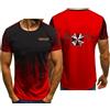 WZYRZ Maglietta sportiva da uomo con stampa a gradiente per Resident/Evil/Umbrella, a maniche corte, per Fendt, casual, traspirante, estiva, traspirante, bicolore, da lavoro, atletica