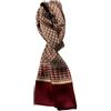 UK_Stone Sciarpa da uomo in 100% pura seta Paisley pied de poule vintage motivo a quadri doppio strato gentiluomini
