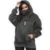 Covisoty Donna Felpa con Cappuccio Pile con Sciarpa Cotone Morbido Pullover | Oversize Hoodie Casual Autunno Inverno Vestiti