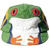Fokayo Cappello a Secchiello (Bucket Hat) a Forma di Rana in Stile Patchwork Fatto a Mano - Simpatico Cappello con Visiera a Tema Rana per Donna e Uomo - Morbido, Pieghevole e in Cotone (1pc)