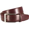 Lindenmann Mens Leather Belt/Mens Belt, leather belt curved, bordeaux, Size:90