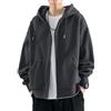 OLIPHEE Felpa con Cappuccio da Uomo Solid Color Felpa con Cappuccio Fashion Full Zipper Top con Tasche