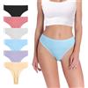Pmrxi Perizoma in cotone per le donne Plus Size traspirante senza cuciture mutandine a vita alta biancheria intima confezione da 6