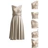 72styles Infinity, abito corto, abito da damigella d'onore, abito avvolgente midi convertibile, lunghezza al ginocchio, elegante abito da sera per matrimonio, talpa, M